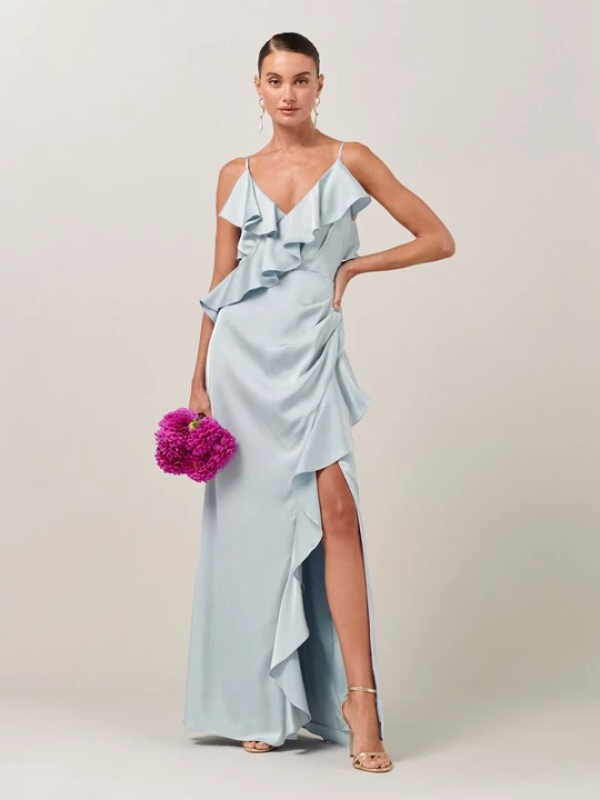 Foto van product Sável Avondjurk 'Eloise' pastelblauw
