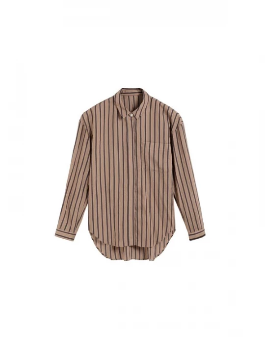 Foto van product Scalpers Blouse bruin / donkerbruin / lichtgrijs