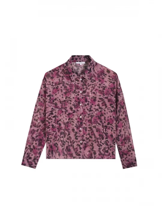 Foto van product Scalpers Blouse mauve / neonlila / zwart
