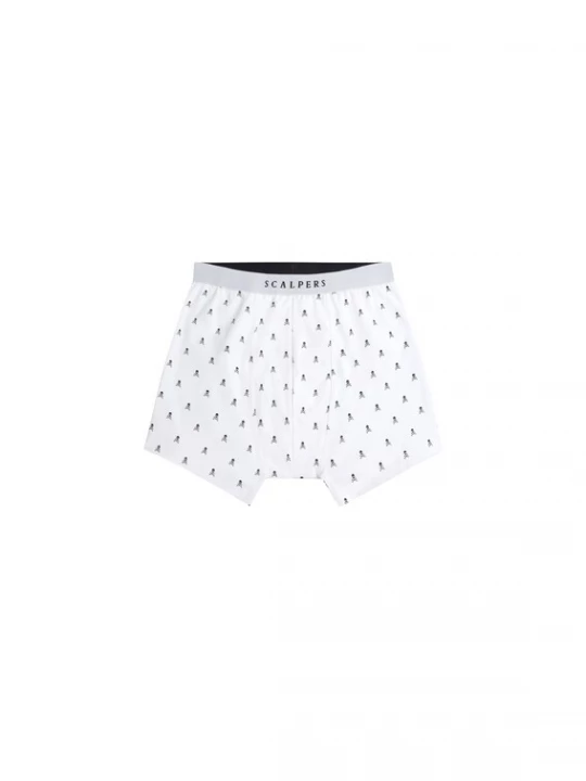 Foto van product Scalpers Boxershorts 'Just Skull' zwart / wit