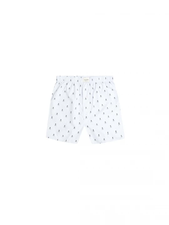 Foto van product Scalpers Boxershorts lichtblauw / zwart / wit