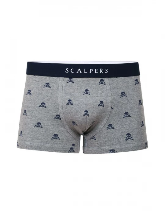 Foto van product Scalpers Boxershorts navy / grijs gemêleerd