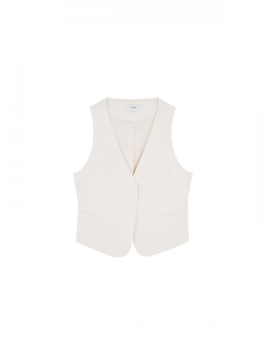 Foto van product Scalpers Gilet beige / wit