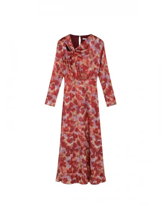 Foto van product Scalpers Jurk 'Fer' beige / rood