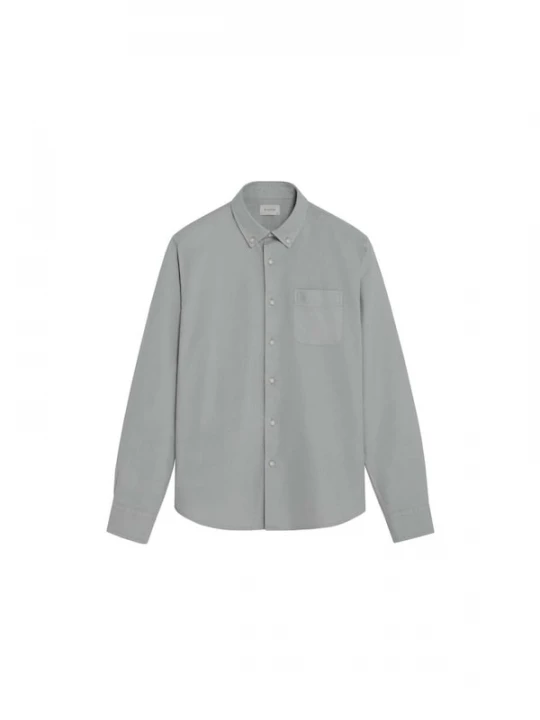 Foto van product Scalpers Overhemd 'Beach Oxford' grijs