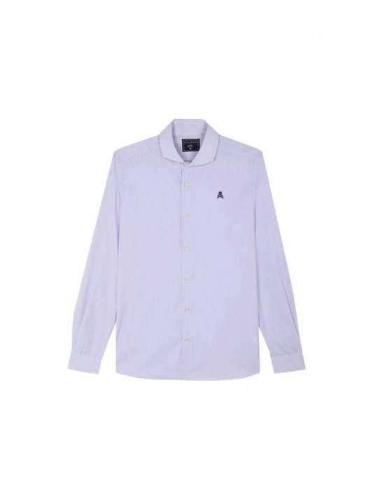 Foto van product Scalpers Overhemd blauw / wit