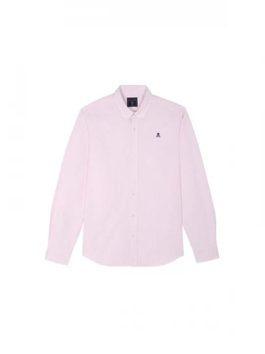 Foto van product Scalpers Overhemd navy / rosa / wit