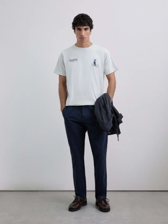 Foto van product Scalpers Shirt 'Scfishing Tee' navy / zwart / wit