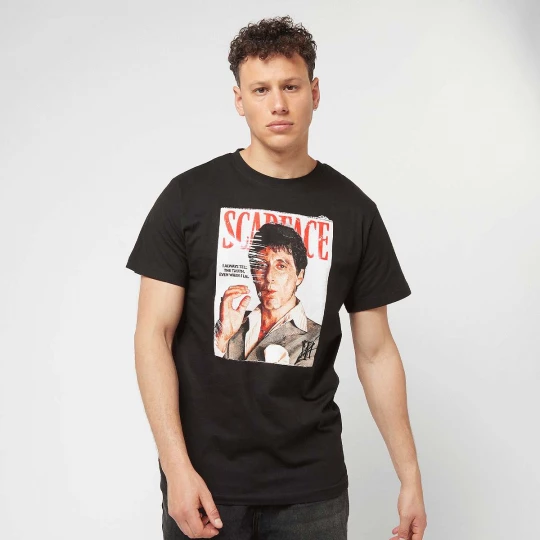 Foto van product Scarface Magazine Cover Tee Mister Tee zwart