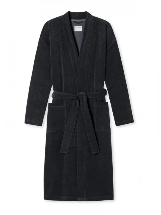 Foto van product SCHIESSER Badjas lang ' Feather Terry ' antraciet