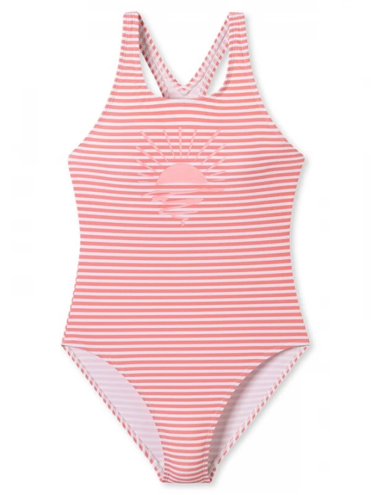 Foto van product SCHIESSER Badpak 'Aqua Teens Girl' donkerroze / wit