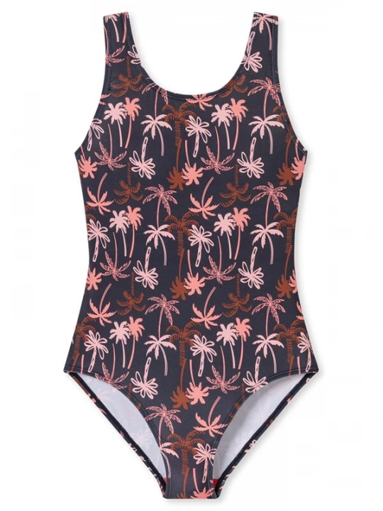 Foto van product SCHIESSER Badpak ' Aqua Teens Girl ' nachtblauw / lichtroze / donkerroze