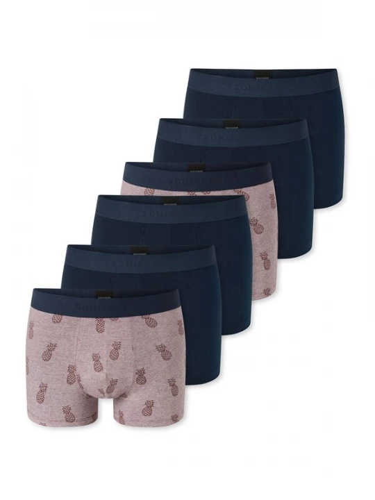 Foto van product SCHIESSER Boxershorts ' 95 / 5 ' donkerblauw / bruin gemêleerd
