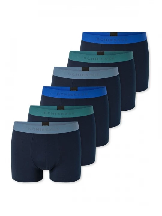 Foto van product SCHIESSER Boxershorts ' 95 / 5 ' donkerblauw / groen / zwart