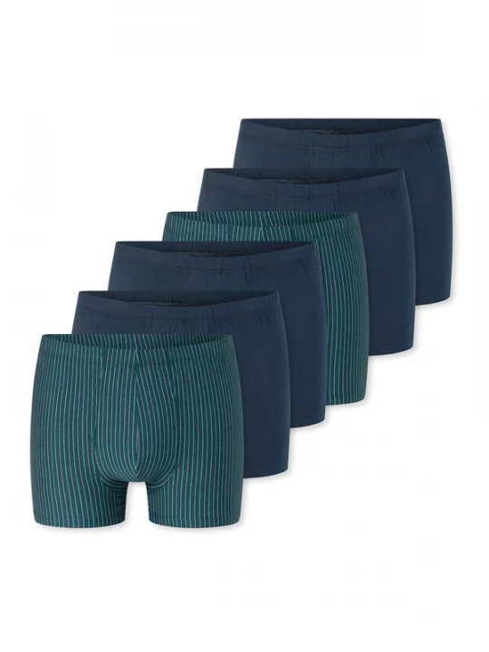 Foto van product SCHIESSER Boxershorts ' 95 / 5 ' donkerblauw / petrol / donkergroen