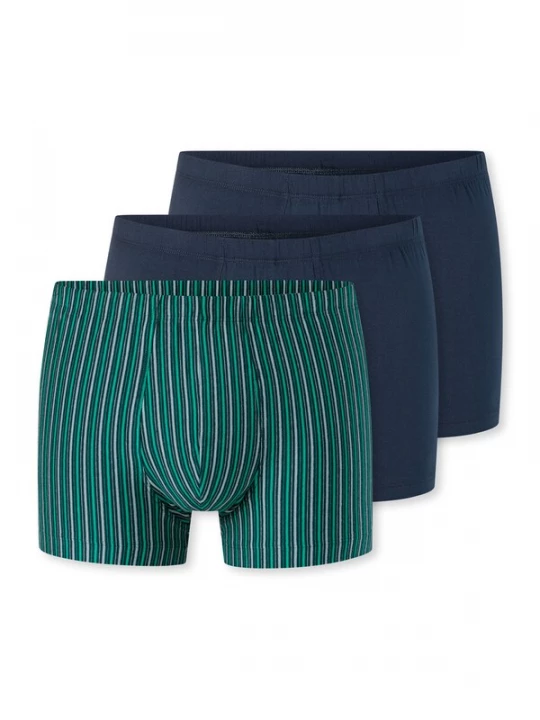Foto van product SCHIESSER Boxershorts ' 95 / 5 Essentials ' donkerblauw / groen