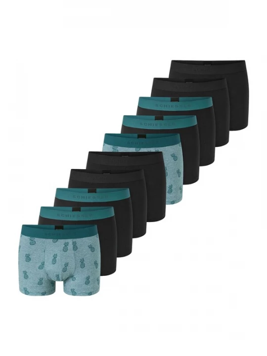 Foto van product SCHIESSER Boxershorts ' 95 / 5 ' groen / petrol / zwart
