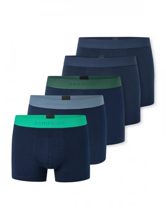 Foto van product SCHIESSER Boxershorts ' 95 / 5 Multi ' nachtblauw / donkerblauw