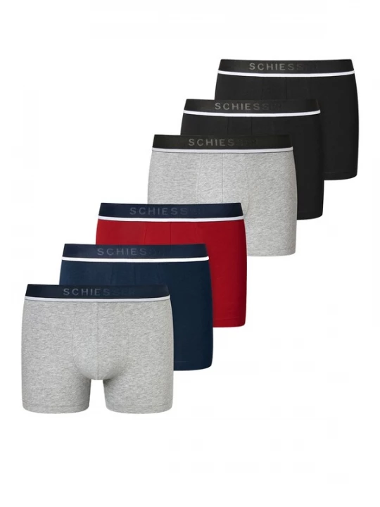 Foto van product SCHIESSER Boxershorts '95 / 5' navy / grijs / rood / wit