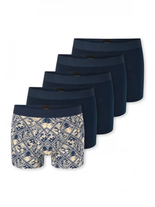 Foto van product SCHIESSER Boxershorts '95 / 5 Organic Cotton' beige / donkerblauw