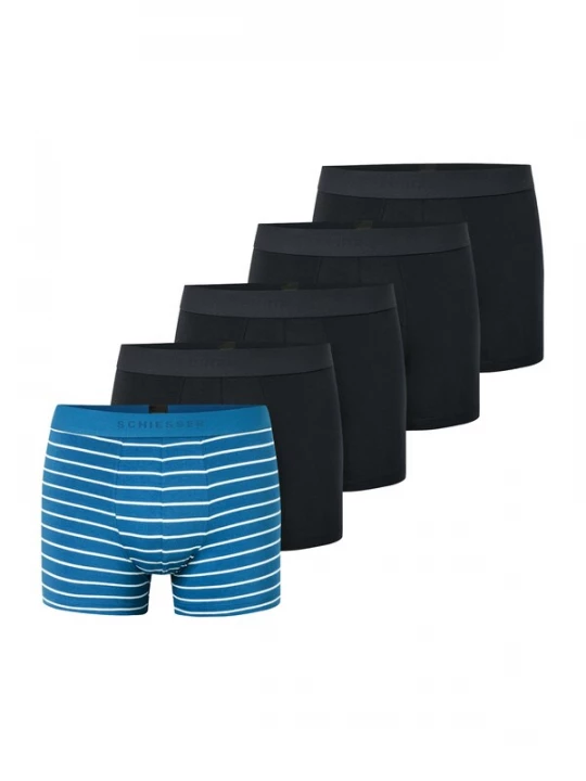 Foto van product SCHIESSER Boxershorts '95 / 5 Organic Cotton' blauw / nachtblauw / wit