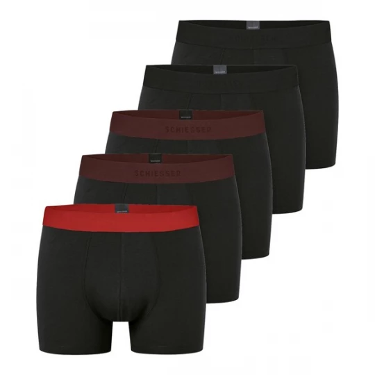 Foto van product SCHIESSER Boxershorts '95 / 5 Organic Cotton' rood / zwart