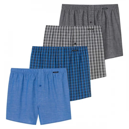 Foto van product SCHIESSER Boxershorts blauw / donkerblauw / grijs / donkergrijs / zwart