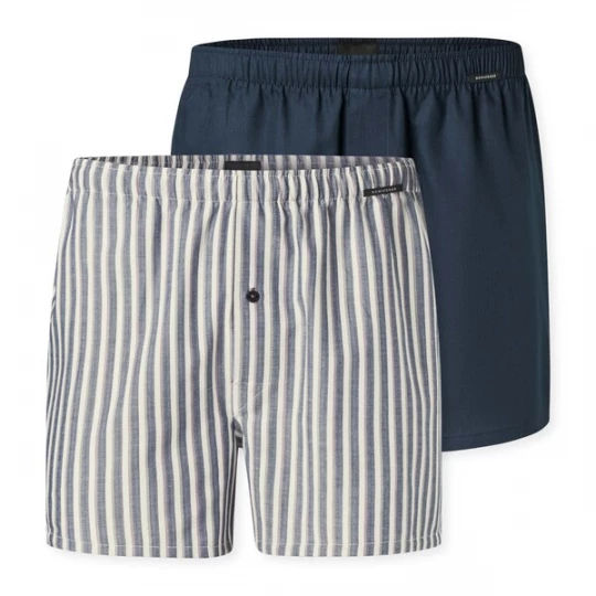 Foto van product SCHIESSER Boxershorts blauw / grijs / wit