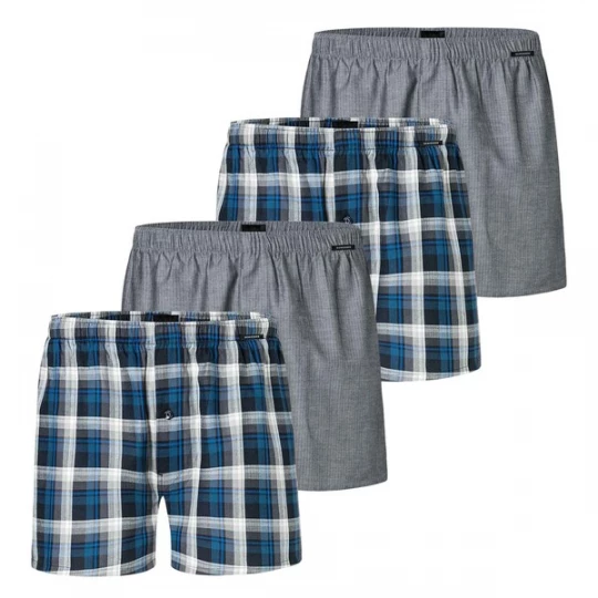 Foto van product SCHIESSER Boxershorts blauw / marine / grijs / wolwit