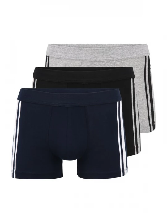Foto van product SCHIESSER Boxershorts donkerblauw / grijs gemêleerd / zwart / wit