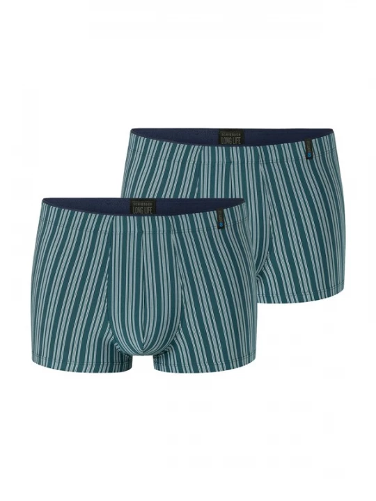 Foto van product SCHIESSER Boxershorts ' Long Life Soft ' groen / petrol / offwhite