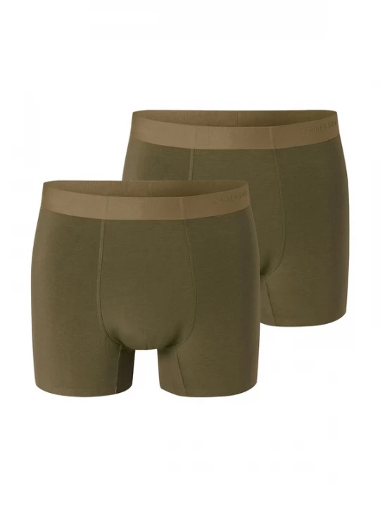 Foto van product SCHIESSER Boxershorts ' Modern Bonded ' kaki / olijfgroen