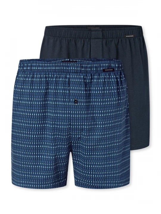 Foto van product SCHIESSER Boxershorts ' Multi ' donkerblauw / zwart