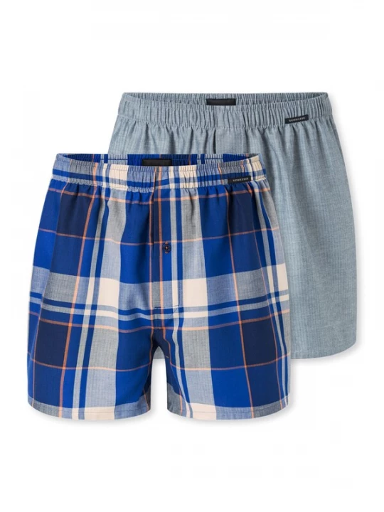 Foto van product SCHIESSER Boxershorts ' Multipack ' blauw / navy / grijs gemêleerd / oranje / offwhite