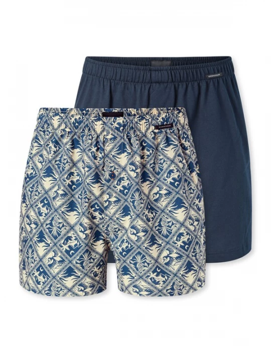 Foto van product SCHIESSER Boxershorts ' Multipack ' crème / donkerblauw