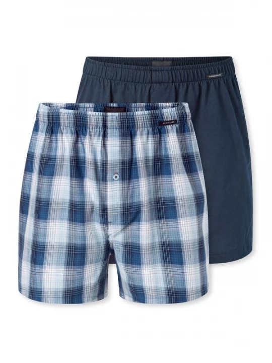 Foto van product SCHIESSER Boxershorts ' Multipack ' donkerblauw / wit
