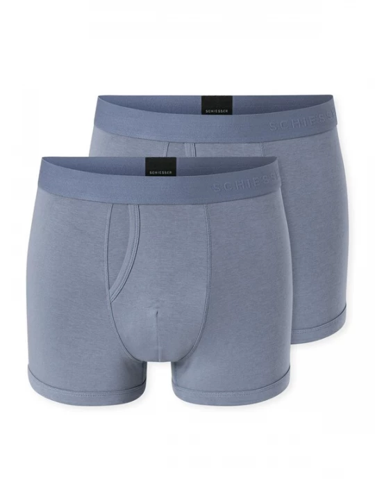 Foto van product SCHIESSER Boxershorts ' Rib Essentials ' smoky blue