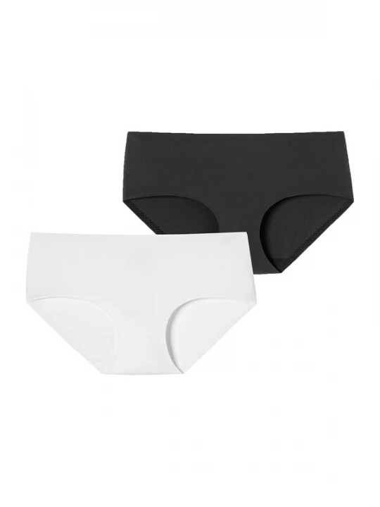 Foto van product SCHIESSER Broekje 'Invisible Soft' zwart / wit