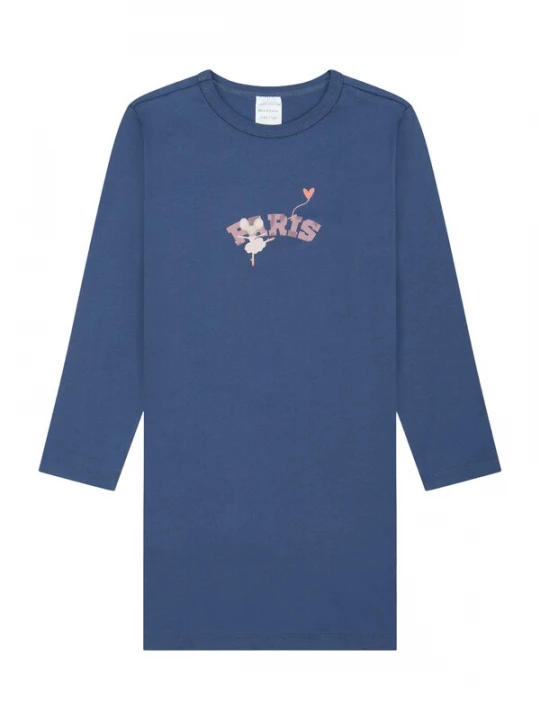 Foto van product SCHIESSER Nachthemd beige / donkerblauw / lichtoranje / rosa