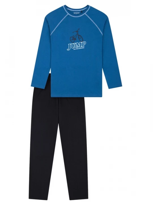 Foto van product SCHIESSER Nachtkledij blauw / zwart / wit