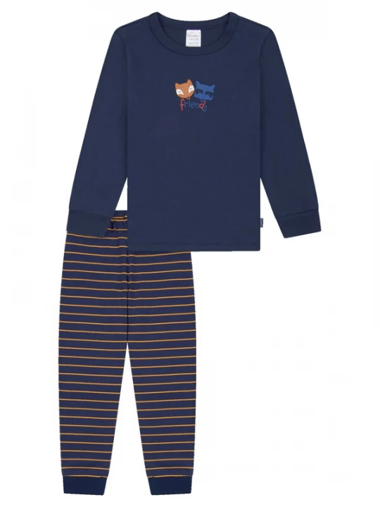 Foto van product SCHIESSER Nachtkledij 'Boys World' navy / curry