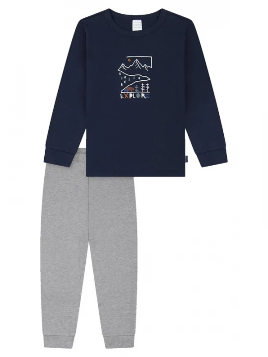 Foto van product SCHIESSER Nachtkledij 'Boys World' navy / grijs gemêleerd