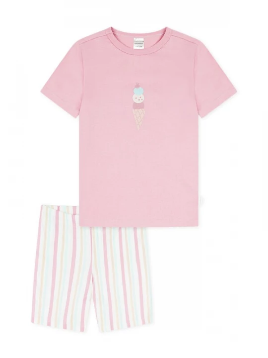 Foto van product SCHIESSER Nachtkledij 'Girls World' beige / lichtblauw / lichtroze / wit