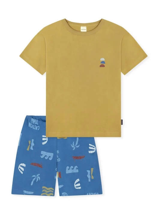 Foto van product SCHIESSER Nachtkledij ' Kids Nightwear ' blauw / oker / kaki