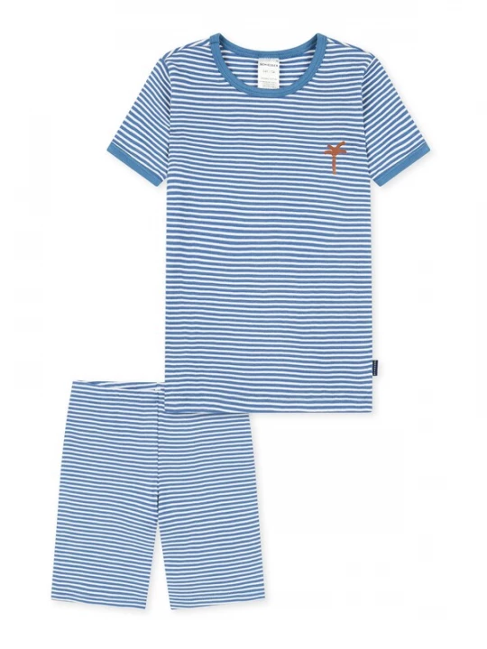 Foto van product SCHIESSER Nachtkledij ' Natural Cotton ' blauw / wit