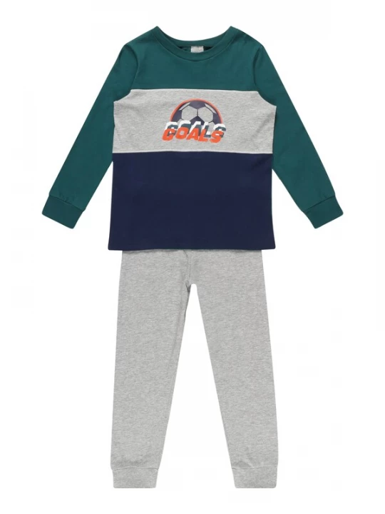 Foto van product SCHIESSER Nachtkledij navy / grijs gemêleerd / smaragd / donkeroranje