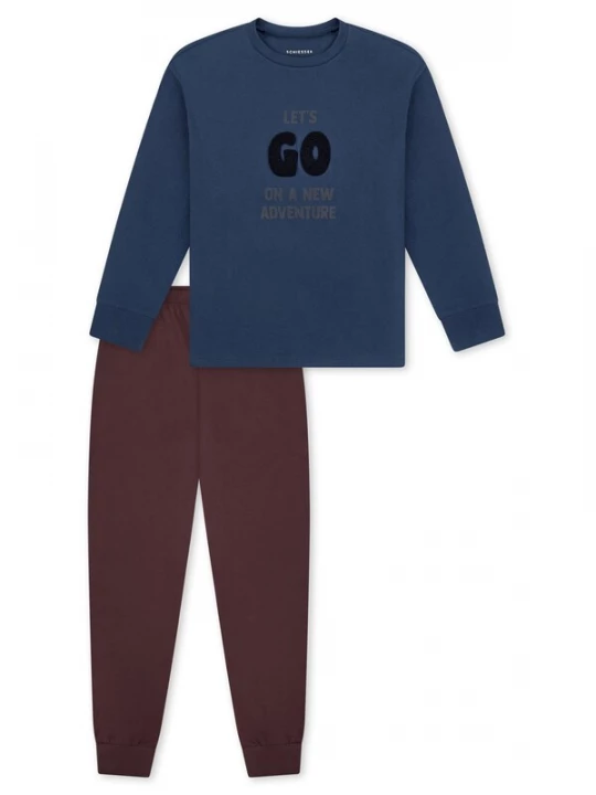 Foto van product SCHIESSER Nachtkledij ' Nightwear ' blauw / bruin