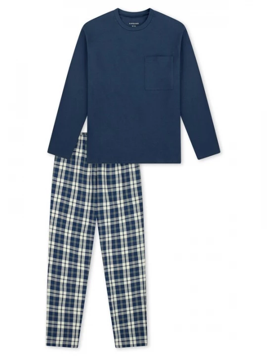 Foto van product SCHIESSER Nachtkledij ' Nightwear ' crème / blauw