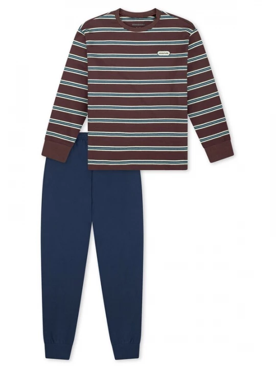 Foto van product SCHIESSER Nachtkledij ' Nightwear ' donkerblauw / donkerbruin