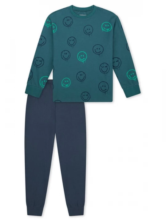 Foto van product SCHIESSER Nachtkledij ' Nightwear ' donkerblauw / donkergroen